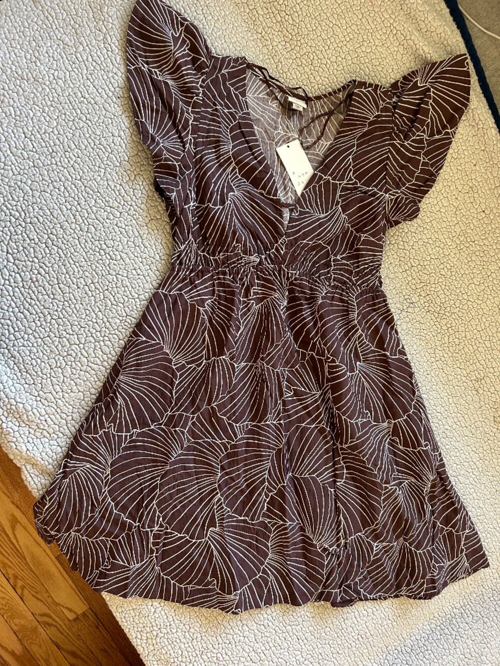 A New Day -- brown shell midi dress